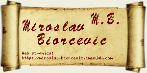 Miroslav Biorčević vizit kartica